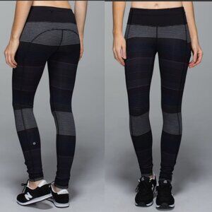 Lululemon Speed Tight II Om Stripe Black Multi 4